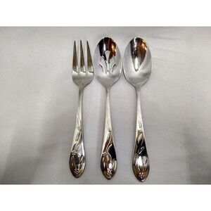 VINTAGE Temptations Old World Floral-Flat Tip Serving Utensil Set